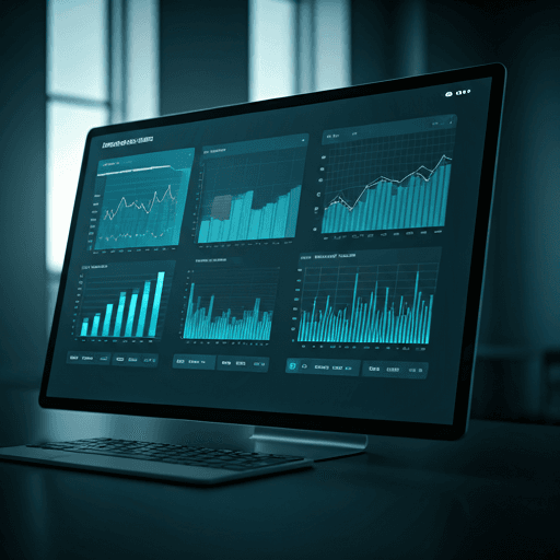 Paid media dashboard showing campaign performance trends